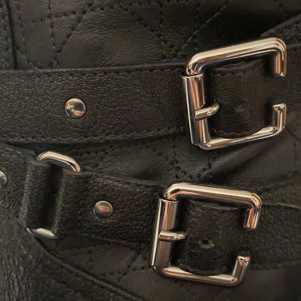 Christian Dior black leather wedge boots - Picture 13 of 14